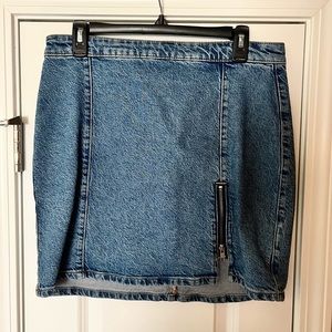 Denim mini skirt